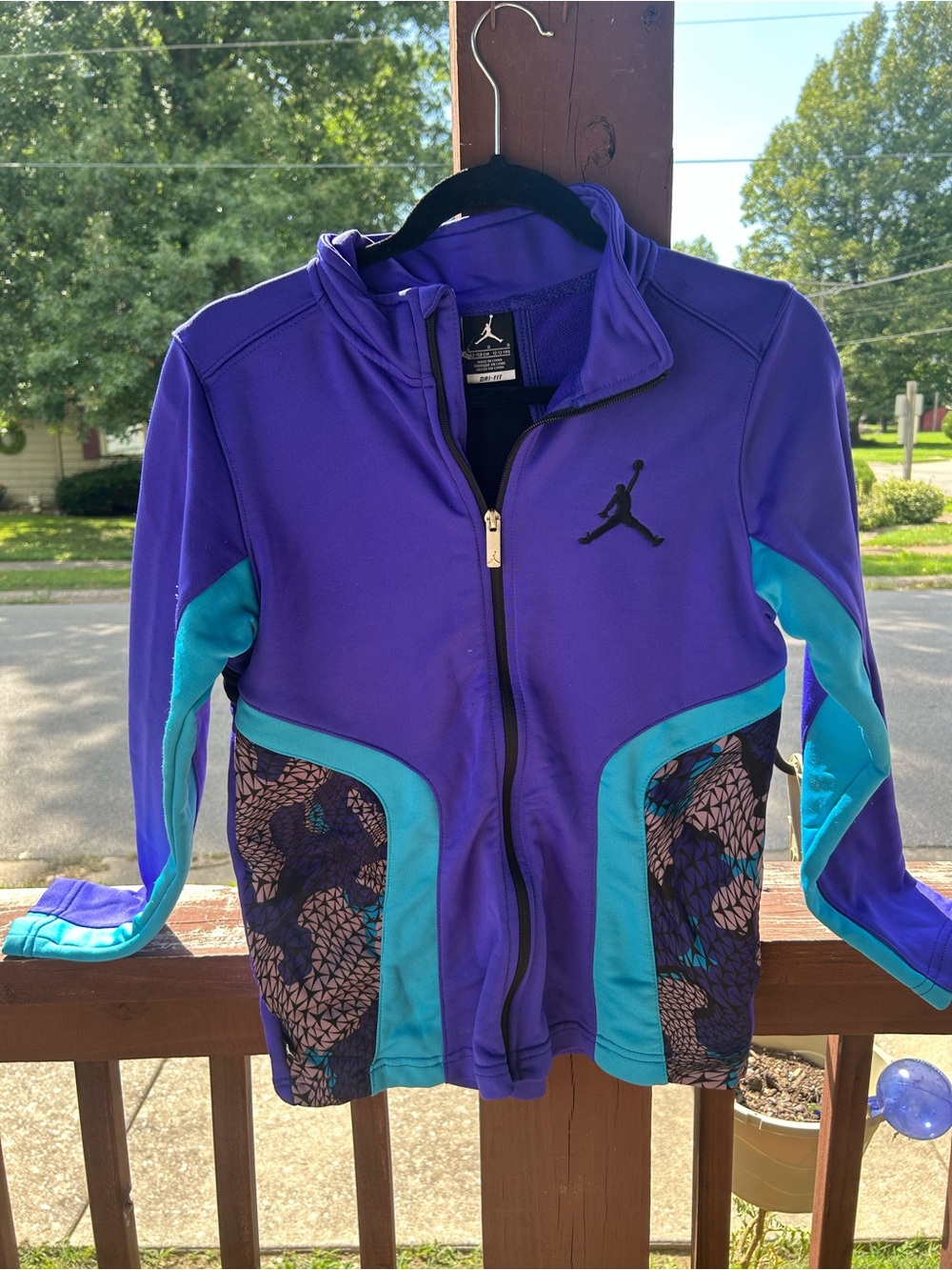 Jordan Purple & Teal Kids Full‑Zip Athletic Jacket
